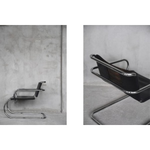 German Leather Armchair by Franco Albini for Tecta, 1950s