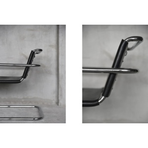 German Leather Armchair by Franco Albini for Tecta, 1950s