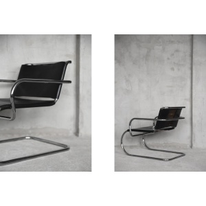 German Leather Armchair by Franco Albini for Tecta, 1950s