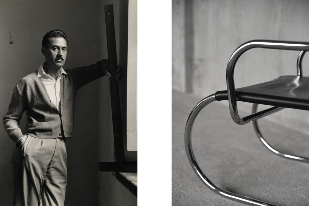 German Leather Armchair by Franco Albini for Tecta, 1950s