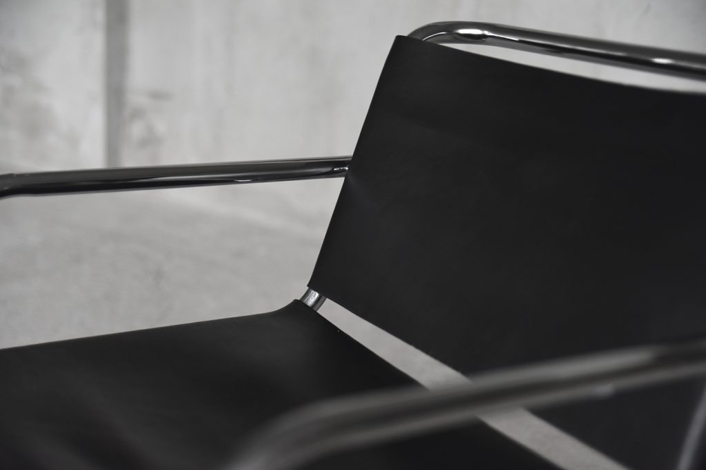 German Leather Armchair by Franco Albini for Tecta, 1950s