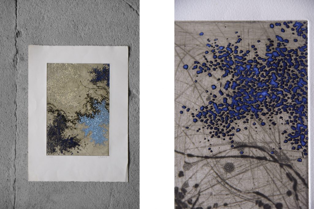 Yannick Ballif, Abstract Serigraph on Woven Paste, 1976