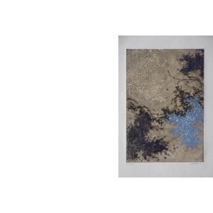 Yannick Ballif, Abstract Serigraph on Woven Paste, 1976
