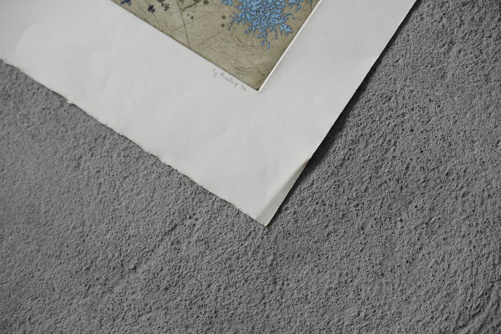 Yannick Ballif, Abstract Serigraph on Woven Paste, 1976