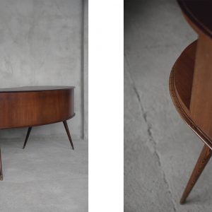 Mid-Century Modern Wenge Organic-Shaped Boomerang Custom Desk, 1960s