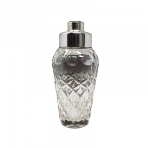 1950s Gorgeous Bohemian Cut Crystal Cocktail Shaker