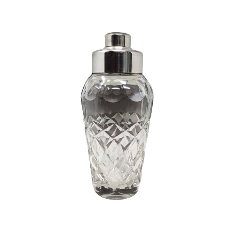 1950s Gorgeous Bohemian Cut Crystal Cocktail Shaker