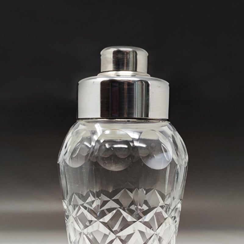 1950s Gorgeous Bohemian Cut Crystal Cocktail Shaker