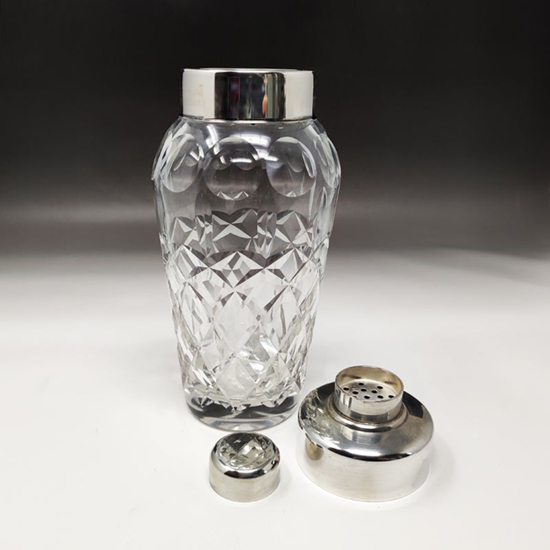 1950s Gorgeous Bohemian Cut Crystal Cocktail Shaker
