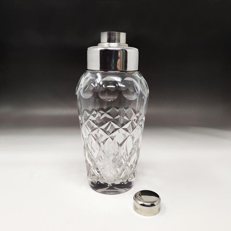 1950s Gorgeous Bohemian Cut Crystal Cocktail Shaker