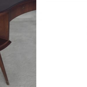 Mid-Century Modern Wenge Organic-Shaped Boomerang Custom Desk, 1960s