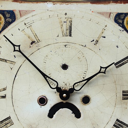 Grandfather Clock Dial 19th Century Longcase