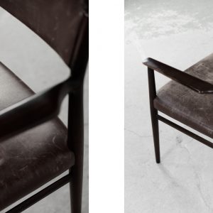 Vintage Mid-Century Modern Brown Leather Executive Chair by Arne Vodder, 1960s.