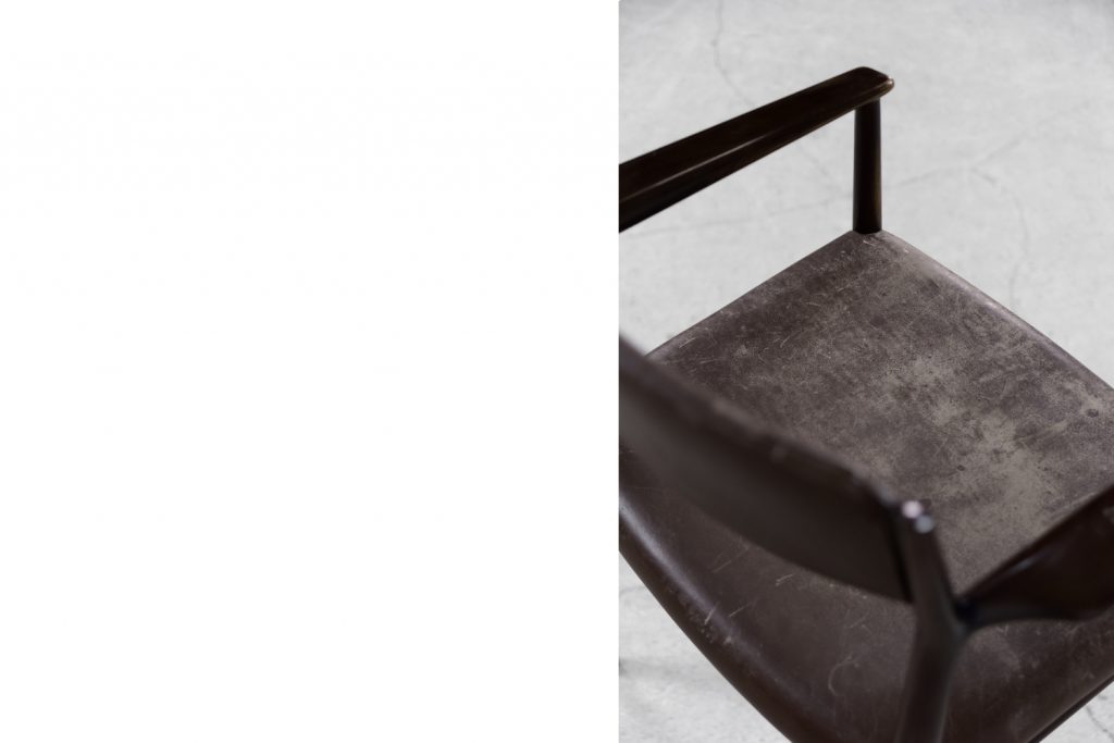 Vintage Mid-Century Modern Brown Leather Executive Chair by Arne Vodder, 1960s.