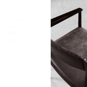 Vintage Mid-Century Modern Brown Leather Executive Chair by Arne Vodder, 1960s.