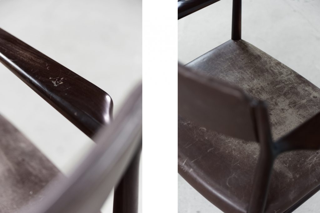 Vintage Mid-Century Modern Brown Leather Executive Chair by Arne Vodder, 1960s.
