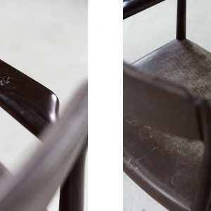 Vintage Mid-Century Modern Brown Leather Executive Chair by Arne Vodder, 1960s.