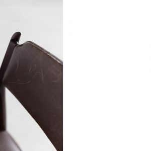 Vintage Mid-Century Modern Brown Leather Executive Chair by Arne Vodder, 1960s.