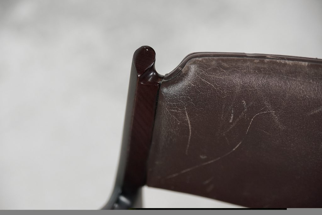 Vintage Mid-Century Modern Brown Leather Executive Chair by Arne Vodder, 1960s.