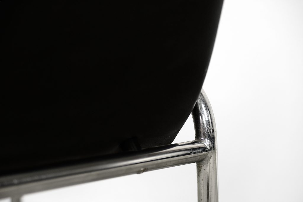 Vintage Minimalist Chrome Armchair from Thonet, 1970s., Set of 2