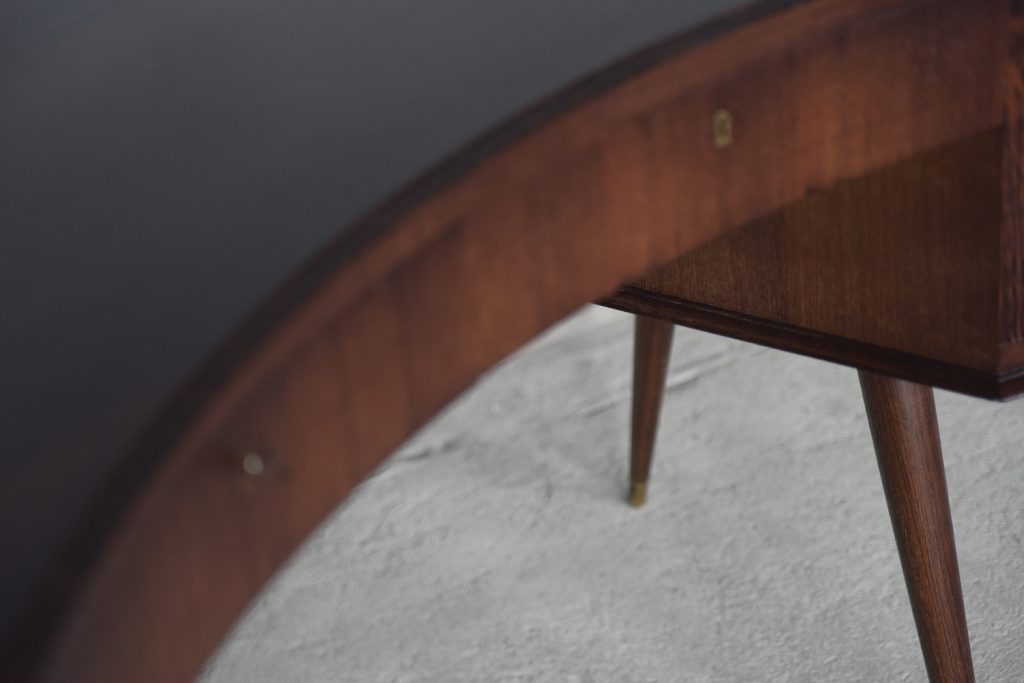Mid-Century Modern Wenge Organic-Shaped Boomerang Custom Desk, 1960s