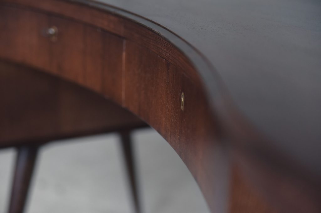 Mid-Century Modern Wenge Organic-Shaped Boomerang Custom Desk, 1960s