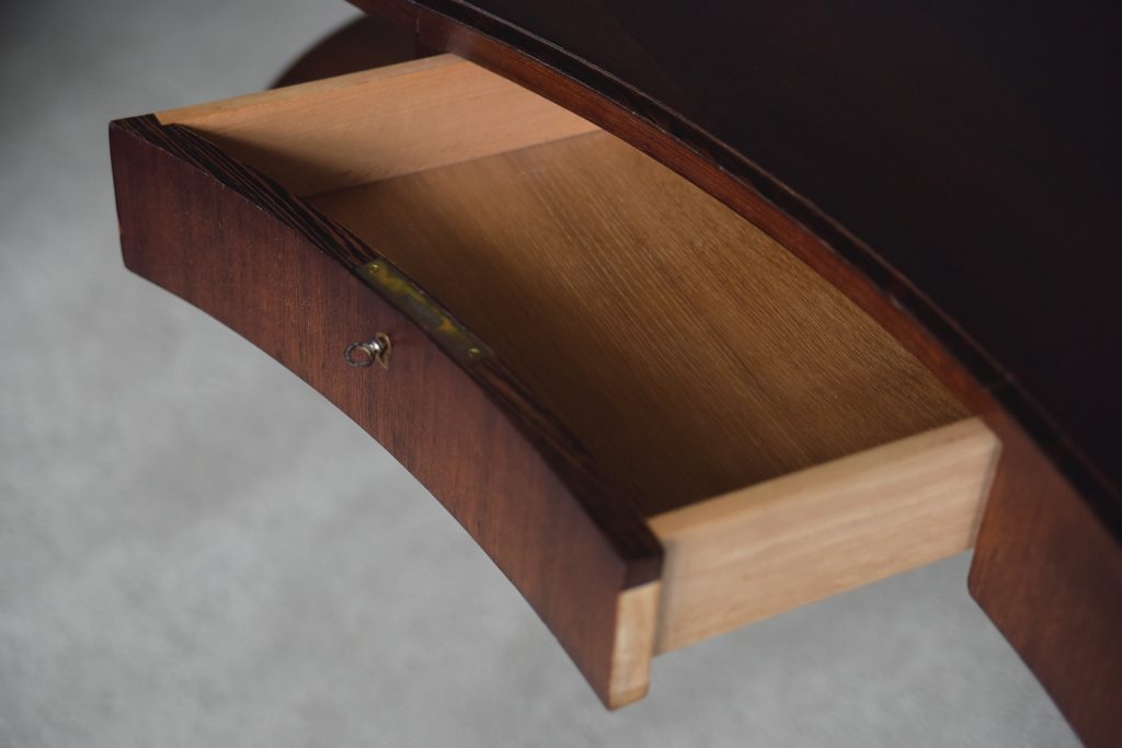 Mid-Century Modern Wenge Organic-Shaped Boomerang Custom Desk, 1960s