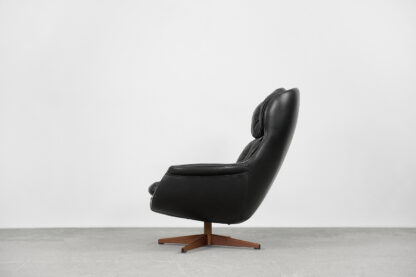 Swedish Modernist Leather Swivel Lounge Chair from Selig Imperial, 1970s - Image 4