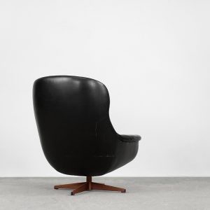 Swedish Modernist Leather Swivel Lounge Chair from Selig Imperial, 1970s