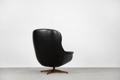 Swedish Modernist Leather Swivel Lounge Chair from Selig Imperial, 1970s - Image 5