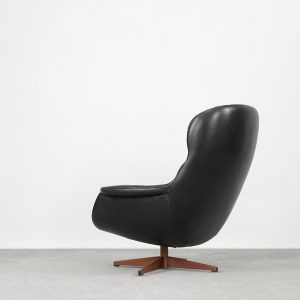 Swedish Modernist Leather Swivel Lounge Chair from Selig Imperial, 1970s