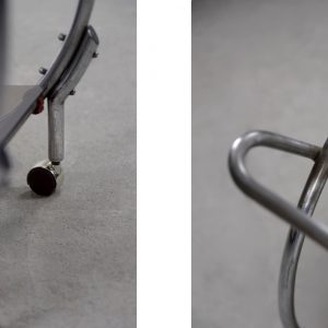 Vintage Art Déco Chrome and Glass Round Bar Cart, 1930s