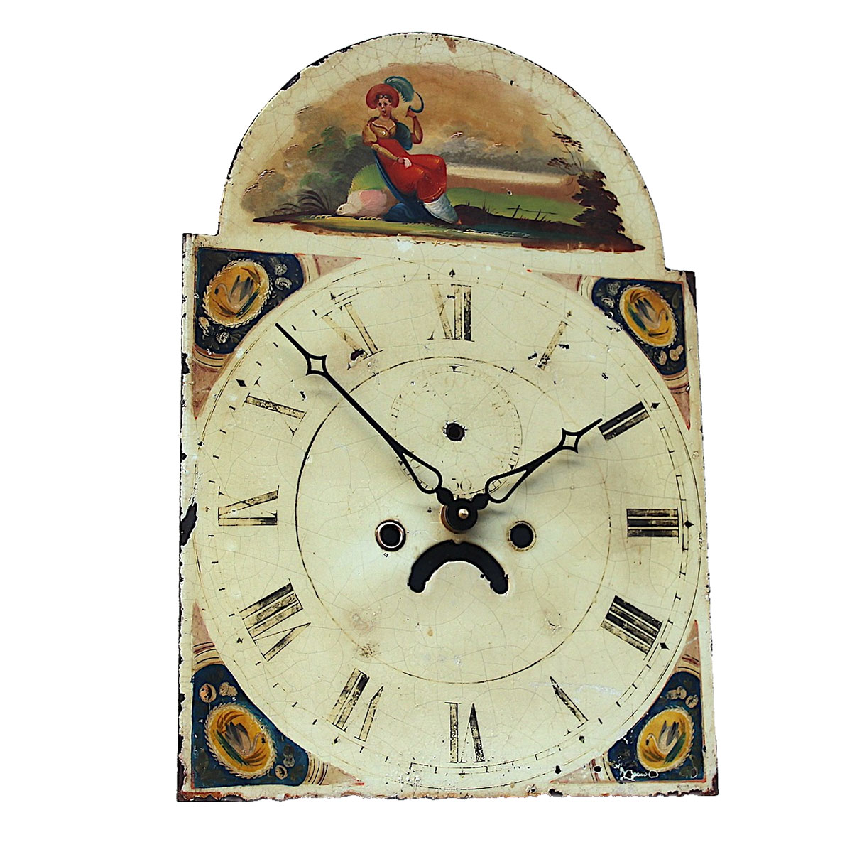 Grandfather Clock Dial 19th Century Longcase