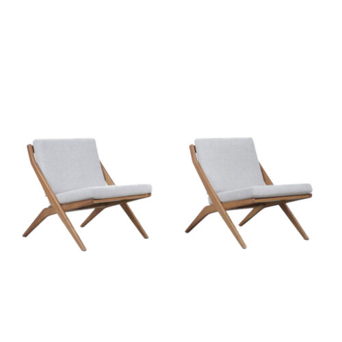 Mid-Century Swedish Scissor Chairs by Folke Ohlsson for Bodafors, 1960s, Set of 2