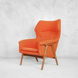 Mid-Century Elm Wing Master Chair by Thorbjörn Afdal for Bruksbo, 1960s
