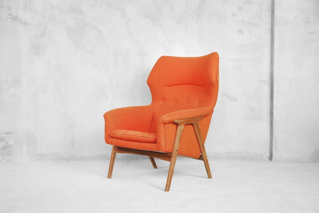 Mid-Century Elm Wing Master Chair by Thorbjörn Afdal for Bruksbo, 1960s