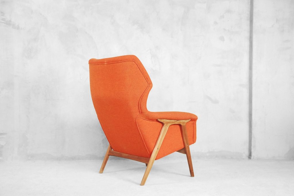 Mid-Century Elm Wing Master Chair by Thorbjörn Afdal for Bruksbo, 1960s
