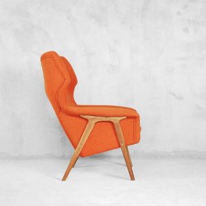 Mid-Century Elm Wing Master Chair by Thorbjörn Afdal for Bruksbo, 1960s