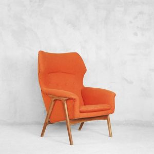 Mid-Century Elm Wing Master Chair by Thorbjörn Afdal for Bruksbo, 1960s