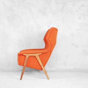 Mid-Century Elm Wing Master Chair by Thorbjörn Afdal for Bruksbo, 1960s