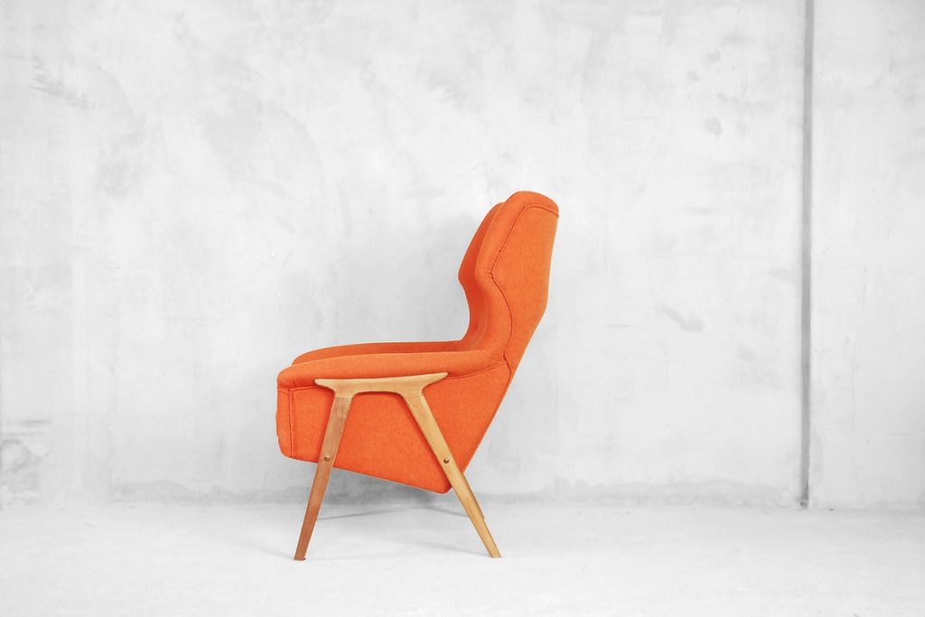 Mid-Century Elm Wing Master Chair by Thorbjörn Afdal for Bruksbo, 1960s