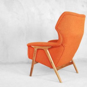 Mid-Century Elm Wing Master Chair by Thorbjörn Afdal for Bruksbo, 1960s