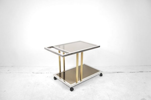 Belgian Gilded Bar Cart from Belgo Chrom, 1970s - Image 4