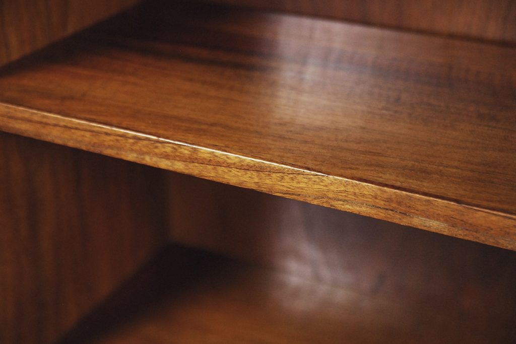 Walnut and Burl Swedish Buffet with Glass Vitrine, 1940s