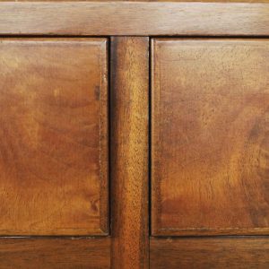 Walnut and Burl Swedish Buffet with Glass Vitrine, 1940s