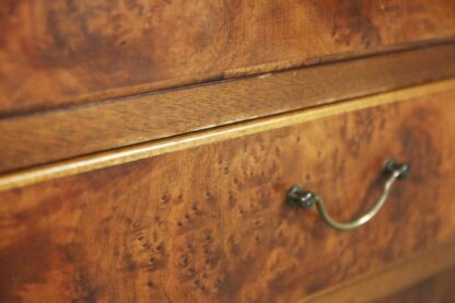 Walnut and Burl Swedish Buffet with Glass Vitrine, 1940s - Image 19