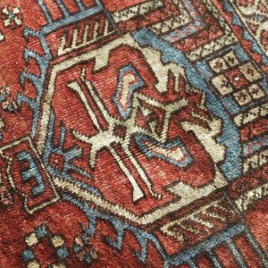 Antique Hand-Woven Middle Eastern Rug, 1920s