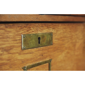 Industrial Oak Filing Cabinet, 1920s