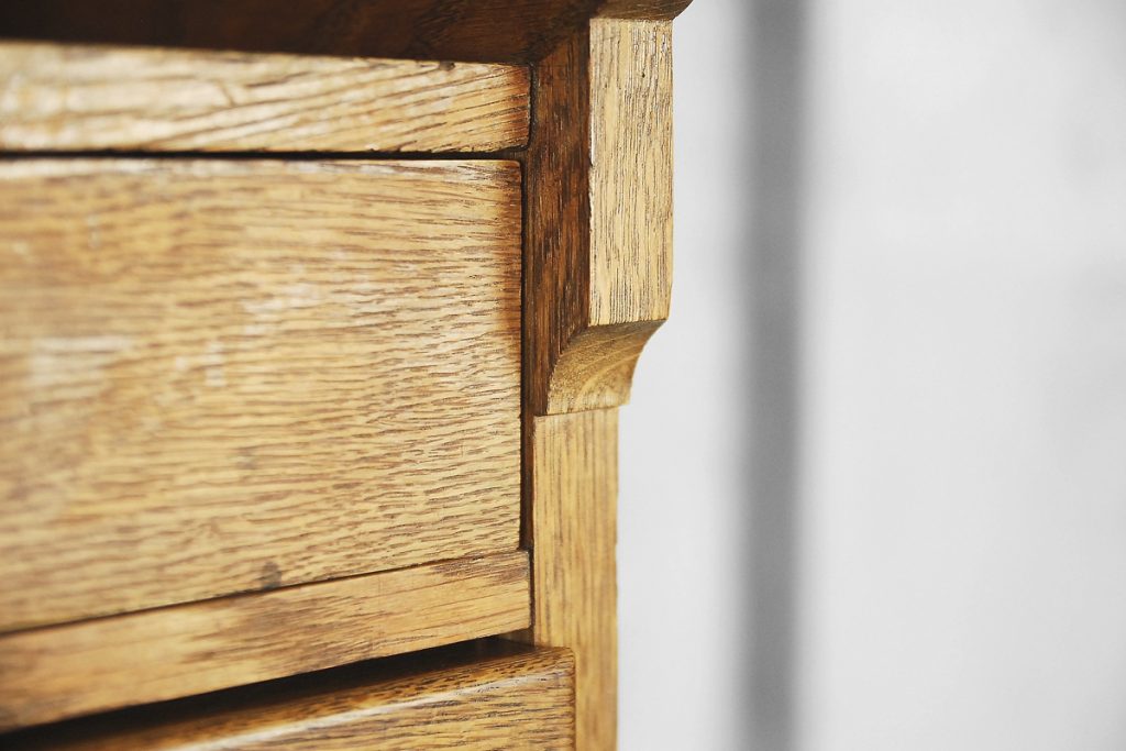 Industrial Oak Filing Cabinet, 1920s