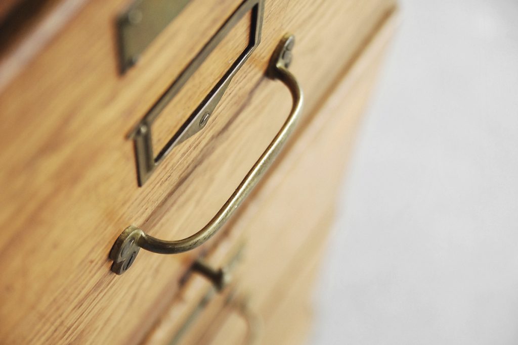 Industrial Oak Filing Cabinet, 1920s